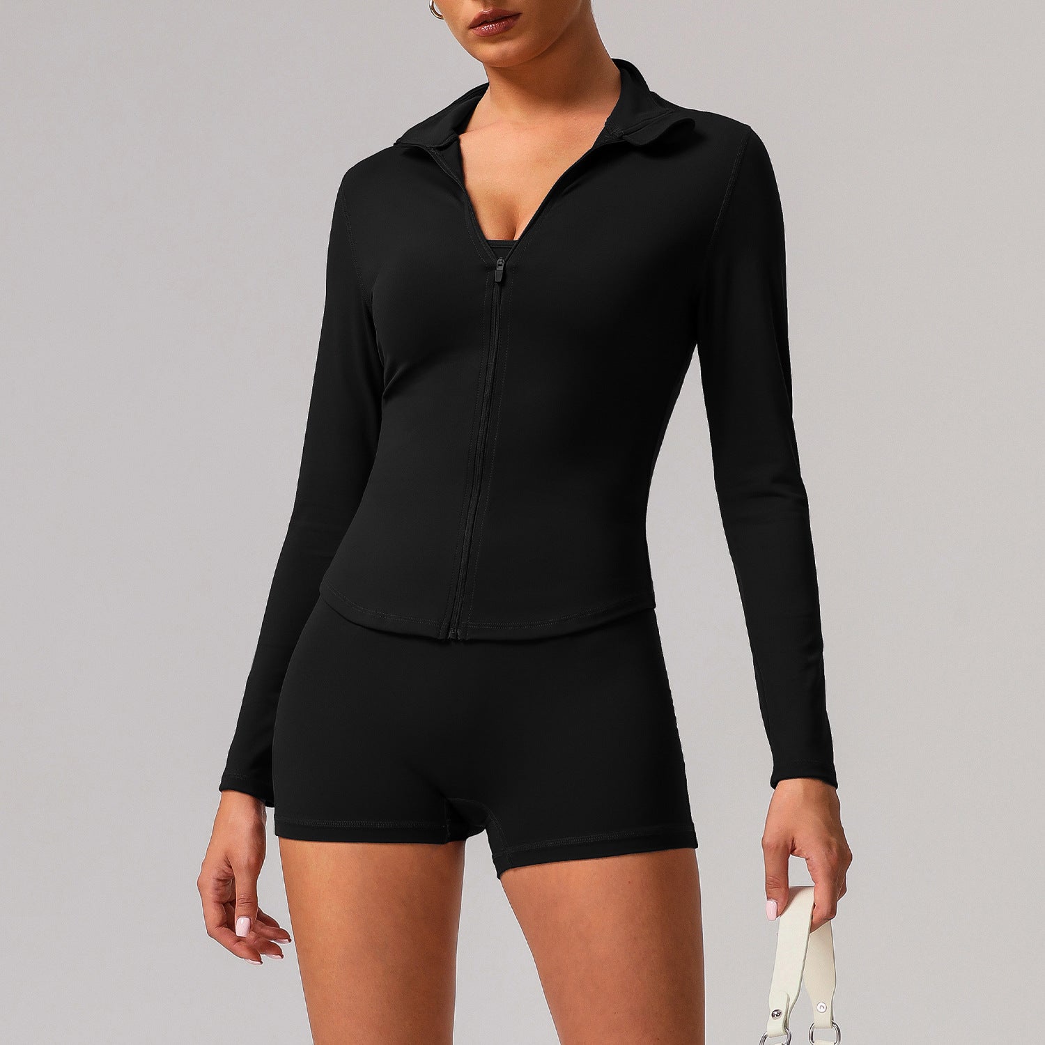 Solid color tight yoga suit quick drying fitness suit outdoor - GilloServ