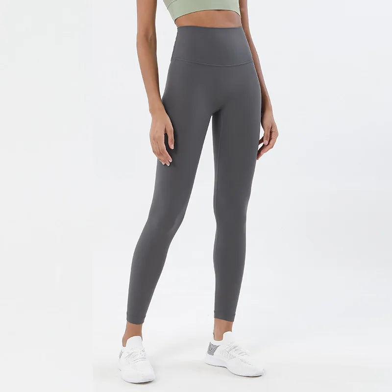 Nylon Leggings Women Yoga Pants Tight High Waist Hidden Pocket - GilloServ
