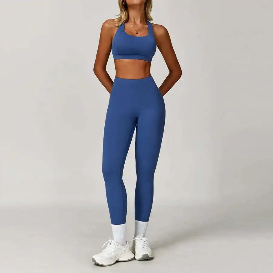 Yoga Set 2 PCS Women Tracksuits Workout Sportswear Gym Fitness - GilloServ