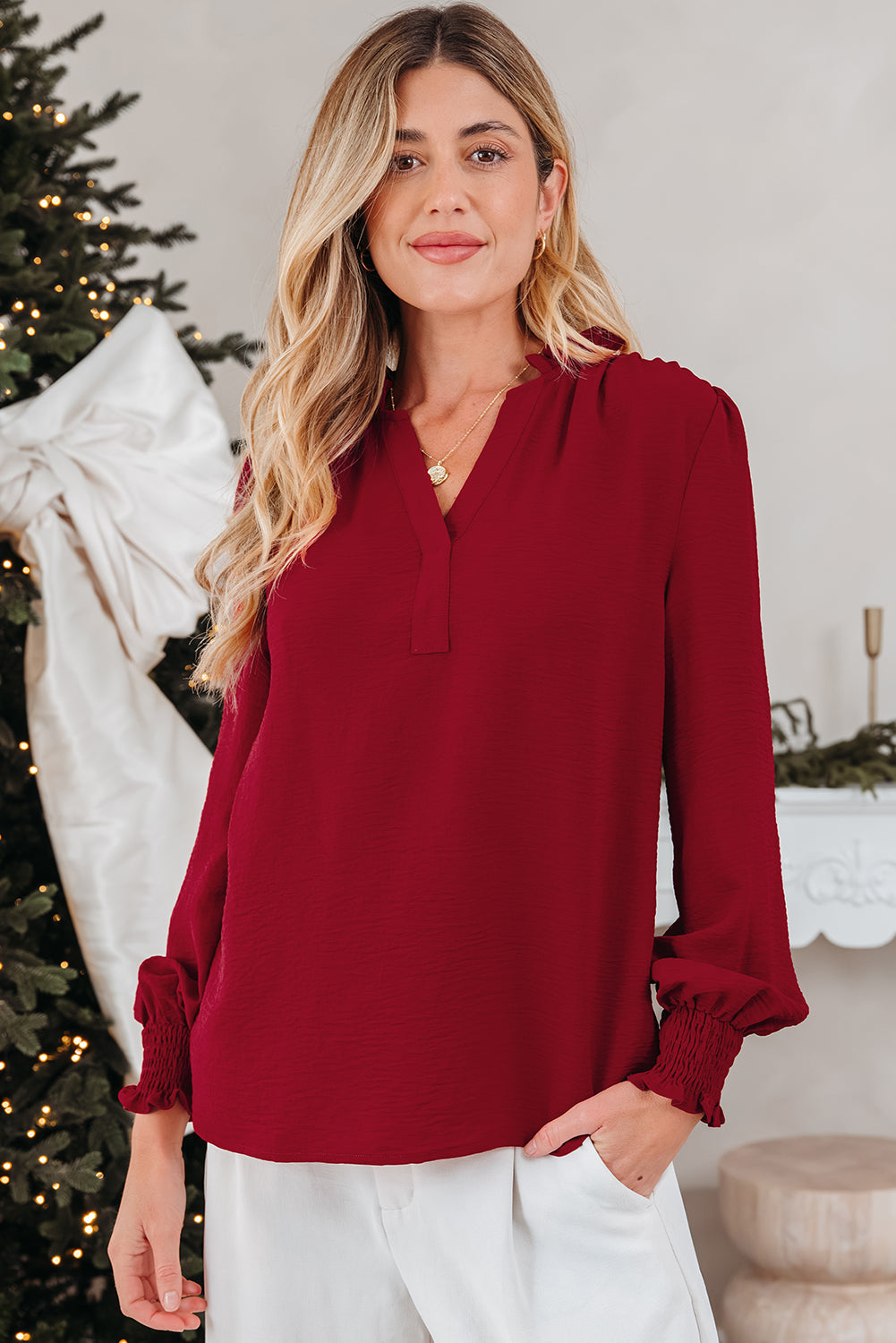 Long Sleeve Blouse Long Sleeve Top - GilloServ
