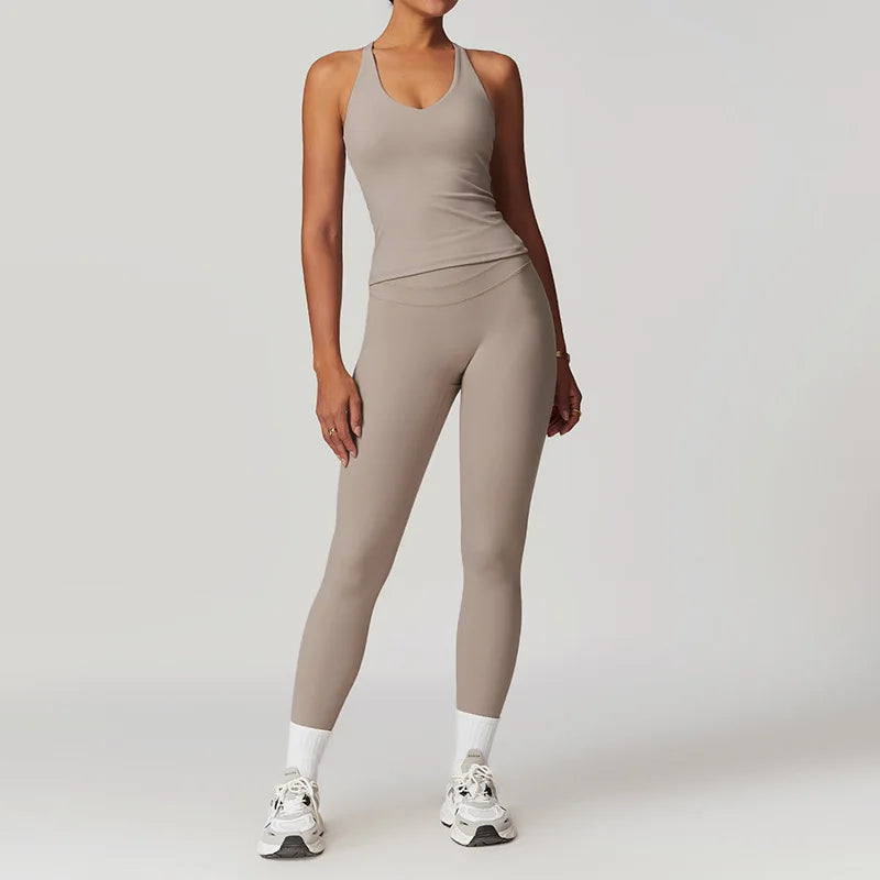 Yoga Sets Sports 2 Piece Women Plus Size Gym Clothes Seamless Fitness - GilloServ