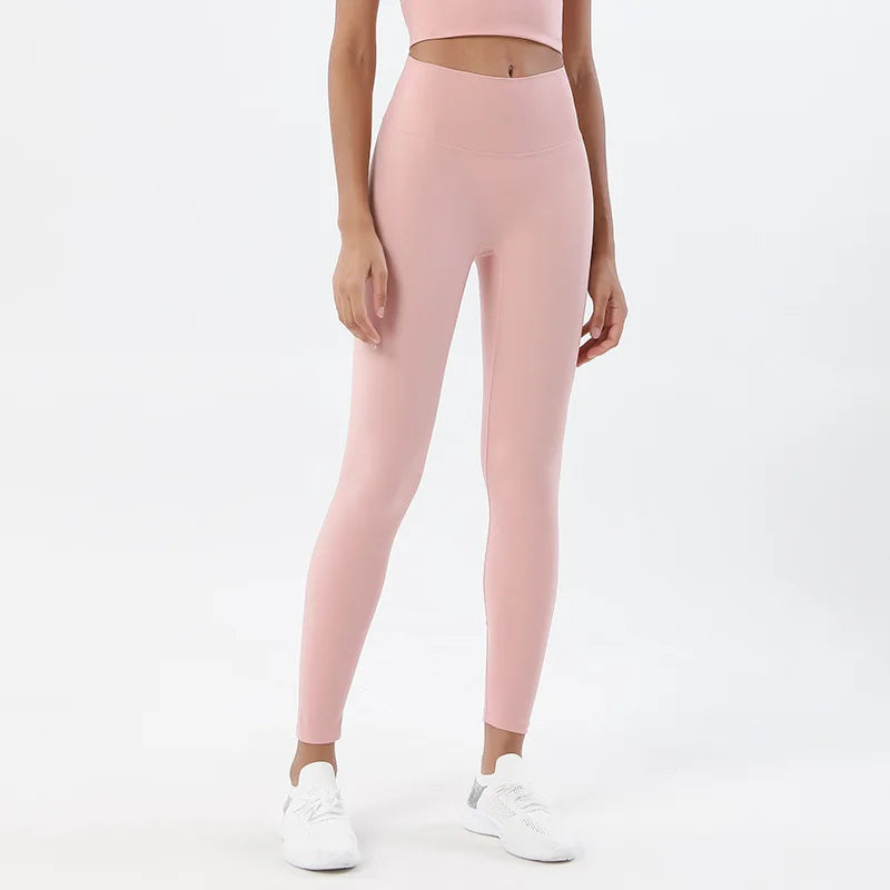 Nylon Leggings Women Yoga Pants Tight High Waist Hidden Pocket - GilloServ