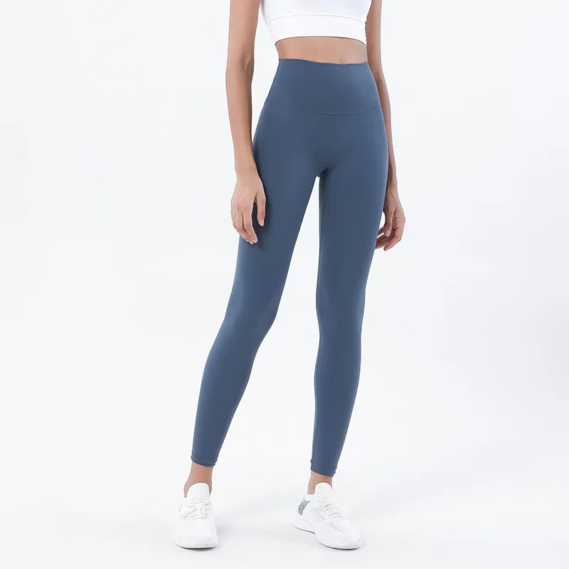 Nylon Leggings Women Yoga Pants Tight High Waist Hidden Pocket - GilloServ
