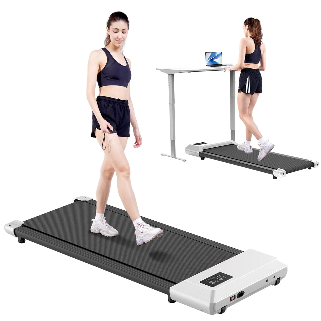 2 in 1 Walking Pad Mini Treadmill Portable for Home & Office /LCD Screen Max 250lbs/ Quiet Treadmills - GilloServ