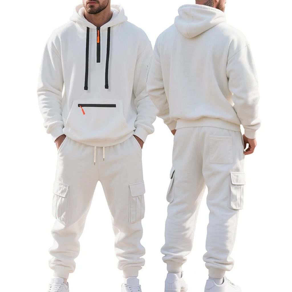 New High Quality Autumn And Winter Men's Fleece Hooded Sweatshirt, - GilloServ