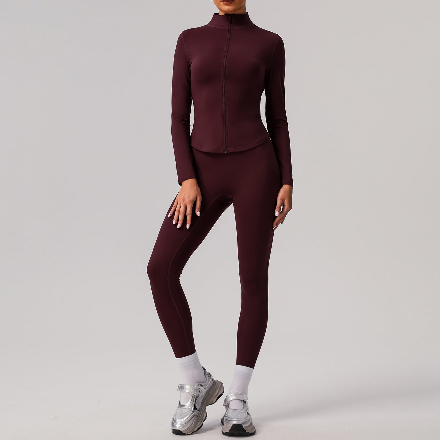 Solid color tight yoga suit quick drying fitness suit outdoor - GilloServ
