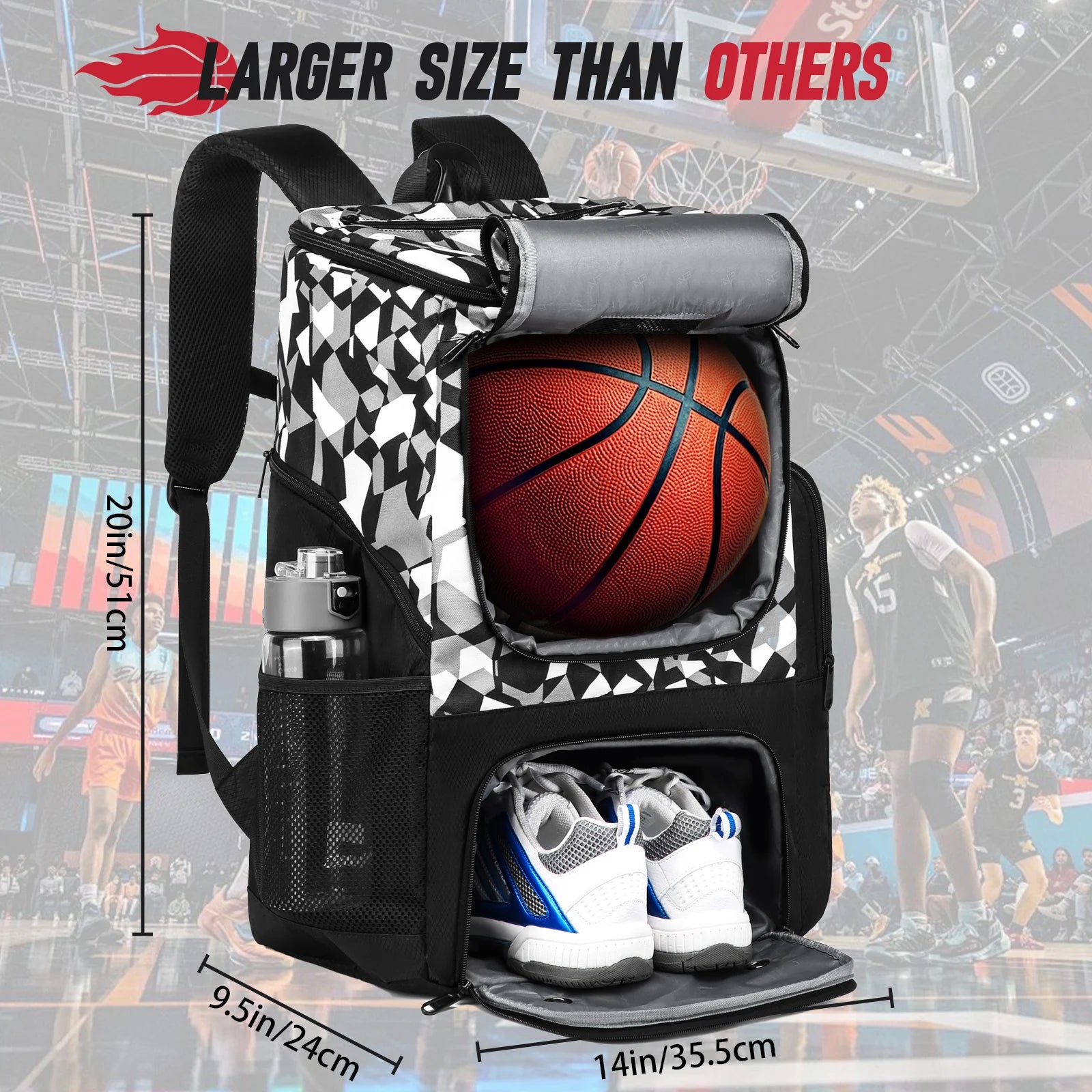 Sports Training Equipment & Shoes Compartment Gym Backpack - GilloServ