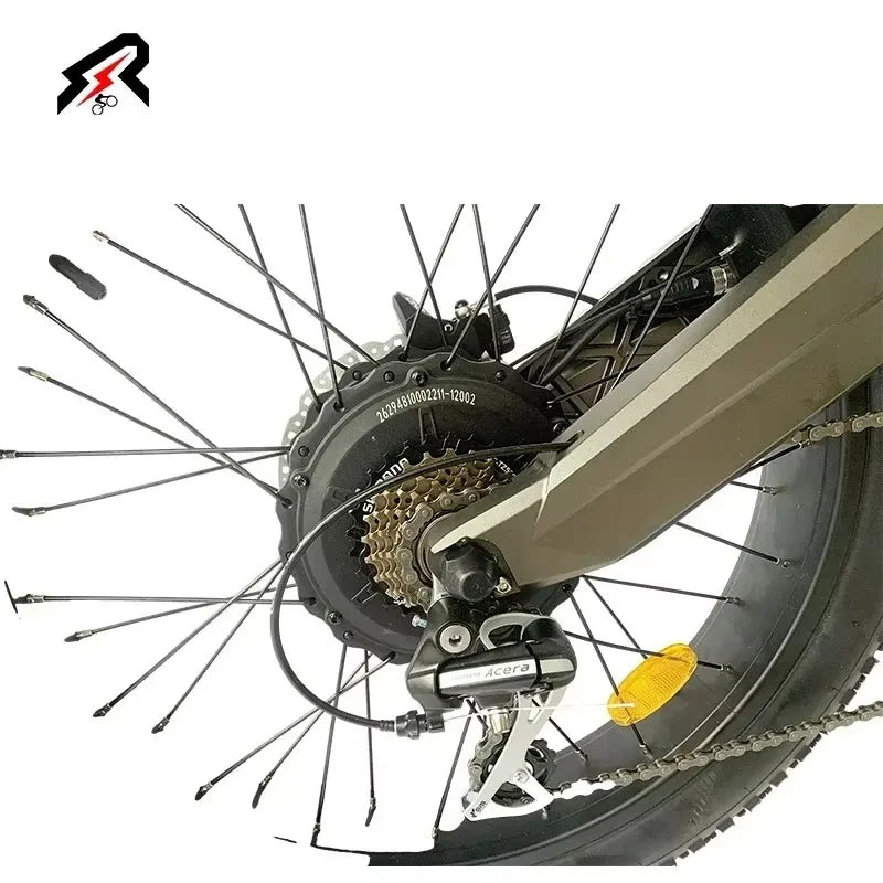 DUAL ELECTRIC DUAL DRIVE 1000W*2 Foldable Ebike Moutain Fat Tire 24inch - GilloServ