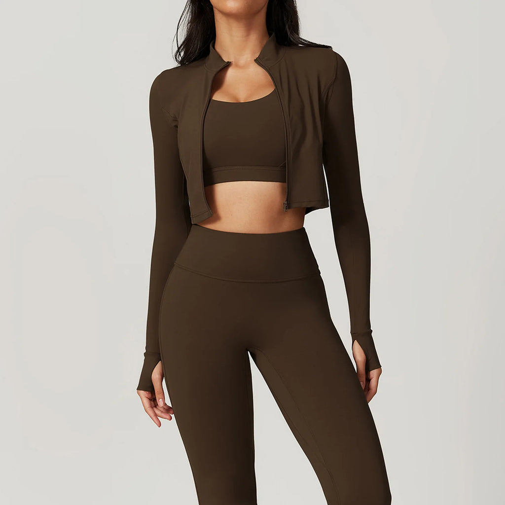 High Quality 3PCS Yoga Set Women Workout Sets Gym Sportswear Yoga Suit - GilloServ