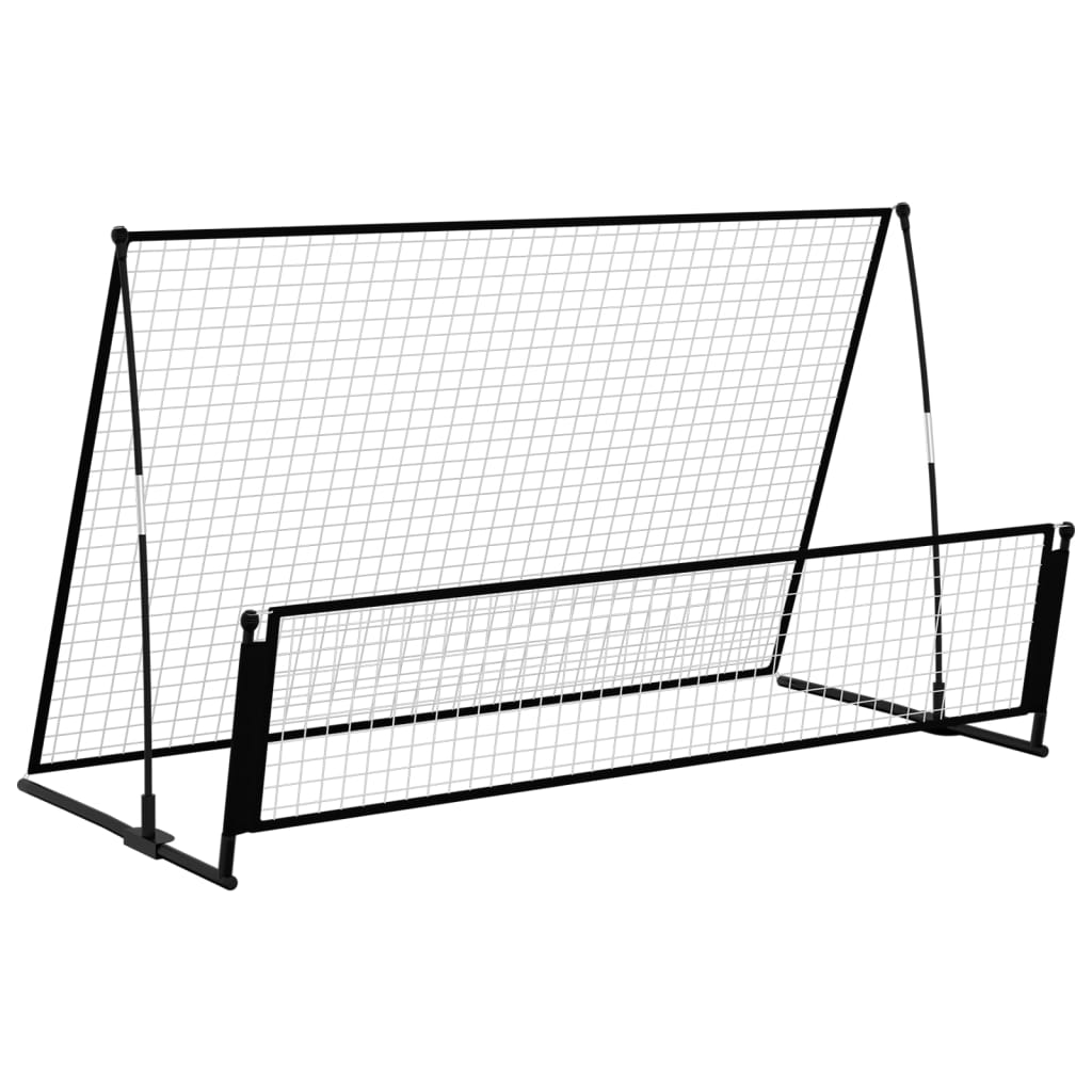 2 in 1 Soccer Rebounder Football Goal 202x104x120 cm Steel - GilloServ