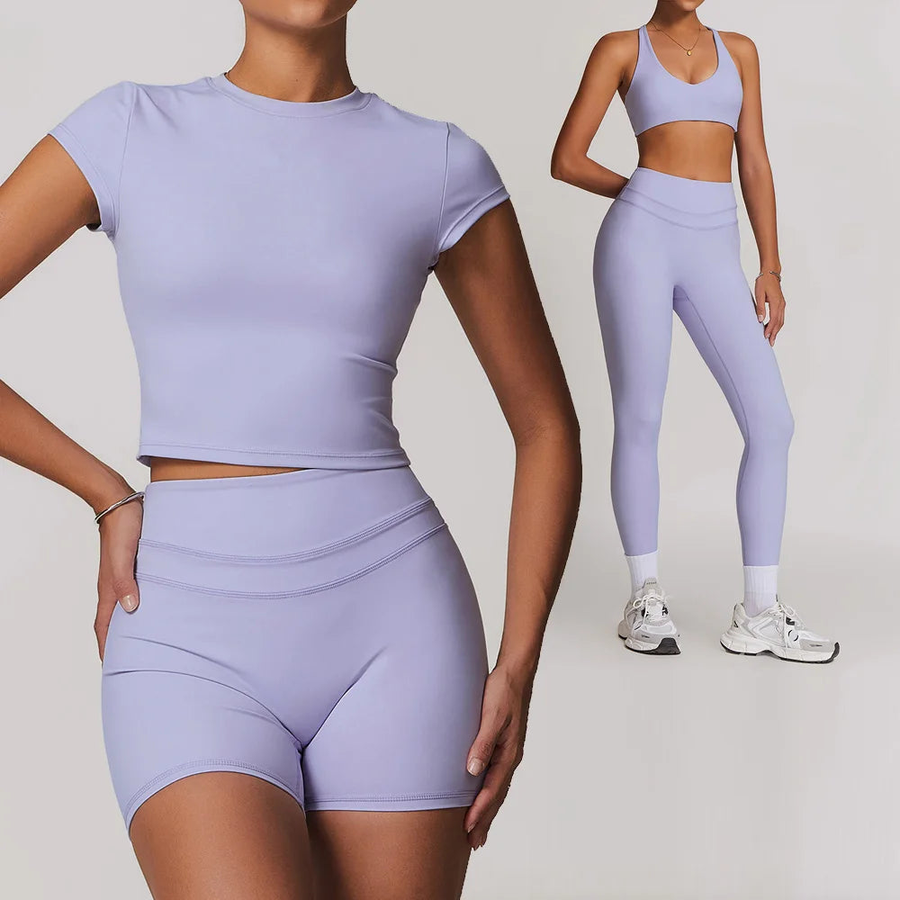 Yoga Sets Sports 2 Piece Women Plus Size Gym Clothes Seamless Fitness - GilloServ