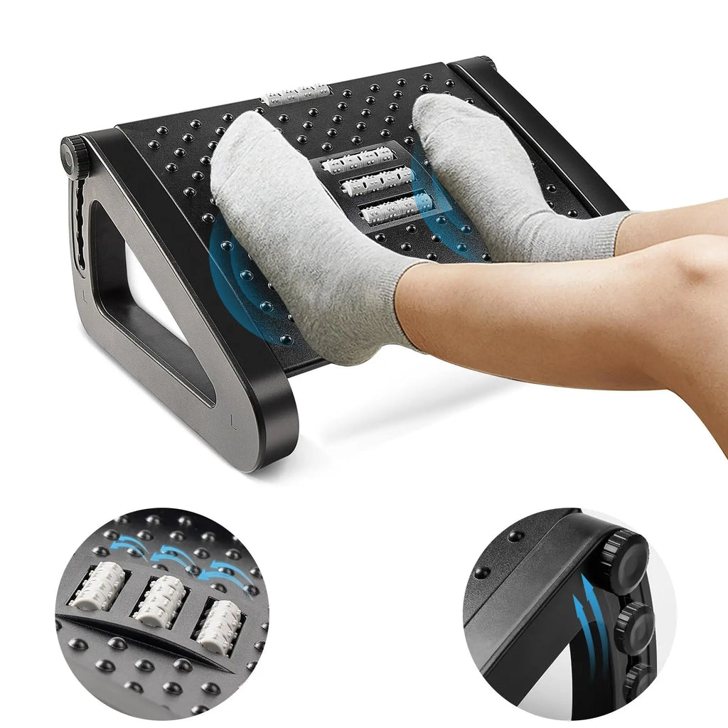 Foot Rest for Under Desk at Work,Adjustable Height Foot Rest Portable Under Desk Foot Stool for Home,Office - GilloServ