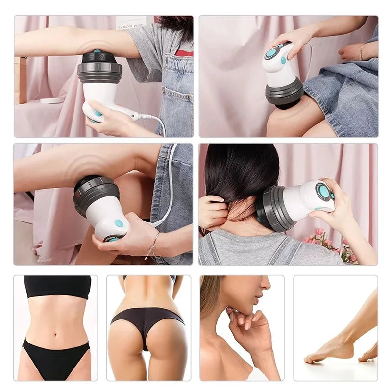 Body Electric Massager Anti Cellulite Portable Fat Slimming Health Care Massage Instrument Vibration Cervical Spine Neck Waist - GilloServ
