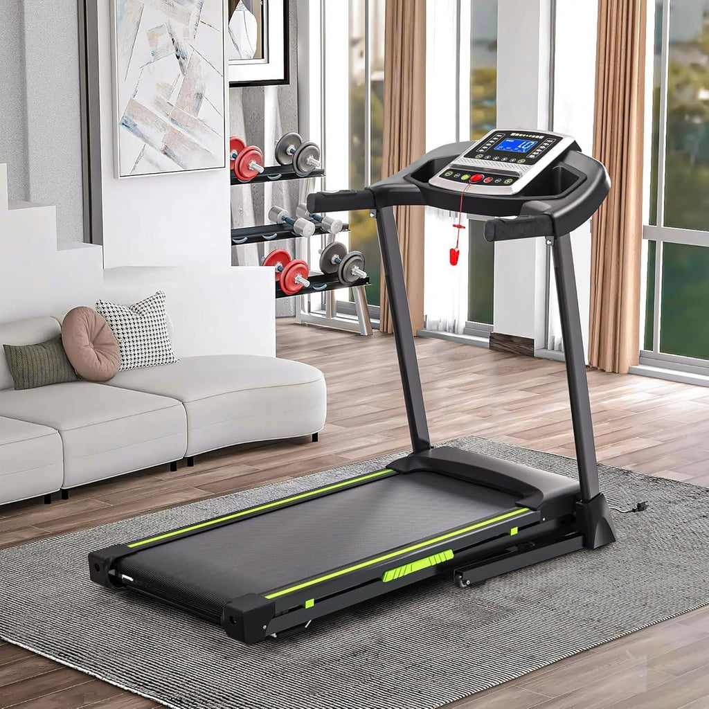Silent Motor Dual Shock Absorption 330 Lbs Loading Portable Folding Treadmill With Intuitive LCD Panel - GilloServ