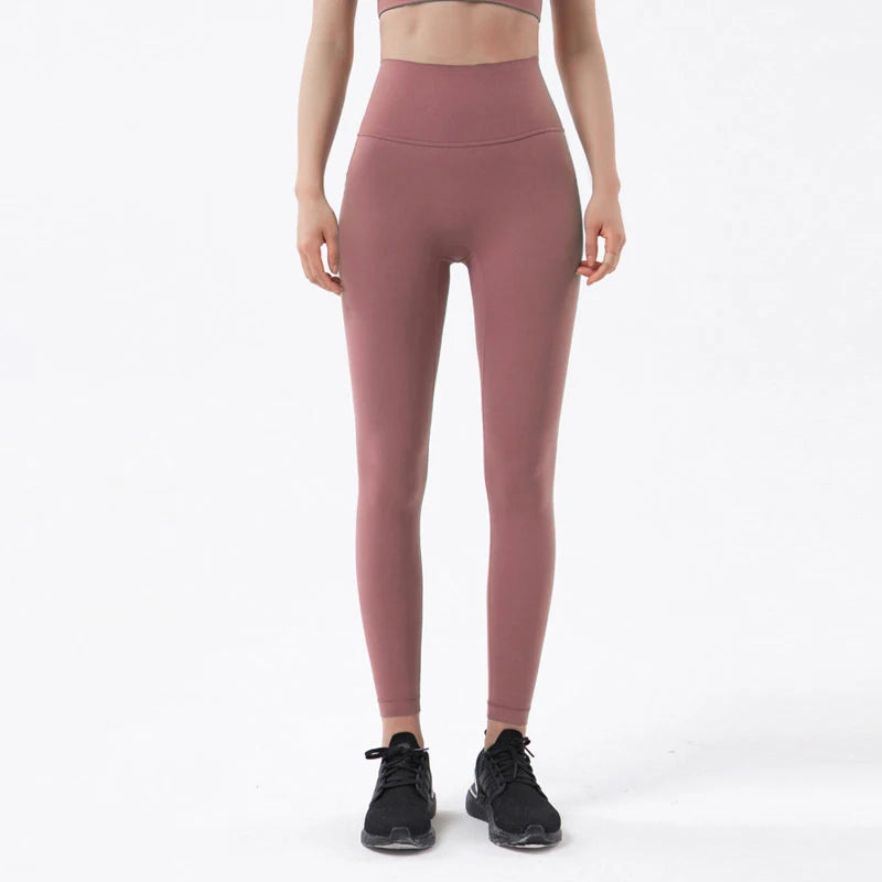 Nylon Leggings Women Yoga Pants Tight High Waist Hidden Pocket - GilloServ