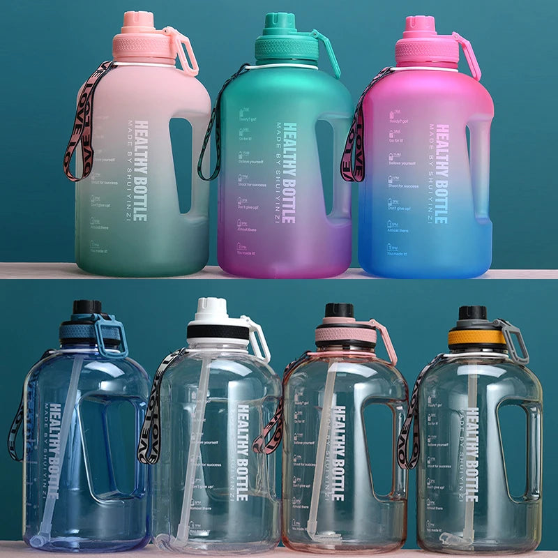 2.2Liters Large Capacity Cup//Fitness Gallon Straw Big Water Bottle - GilloServ
