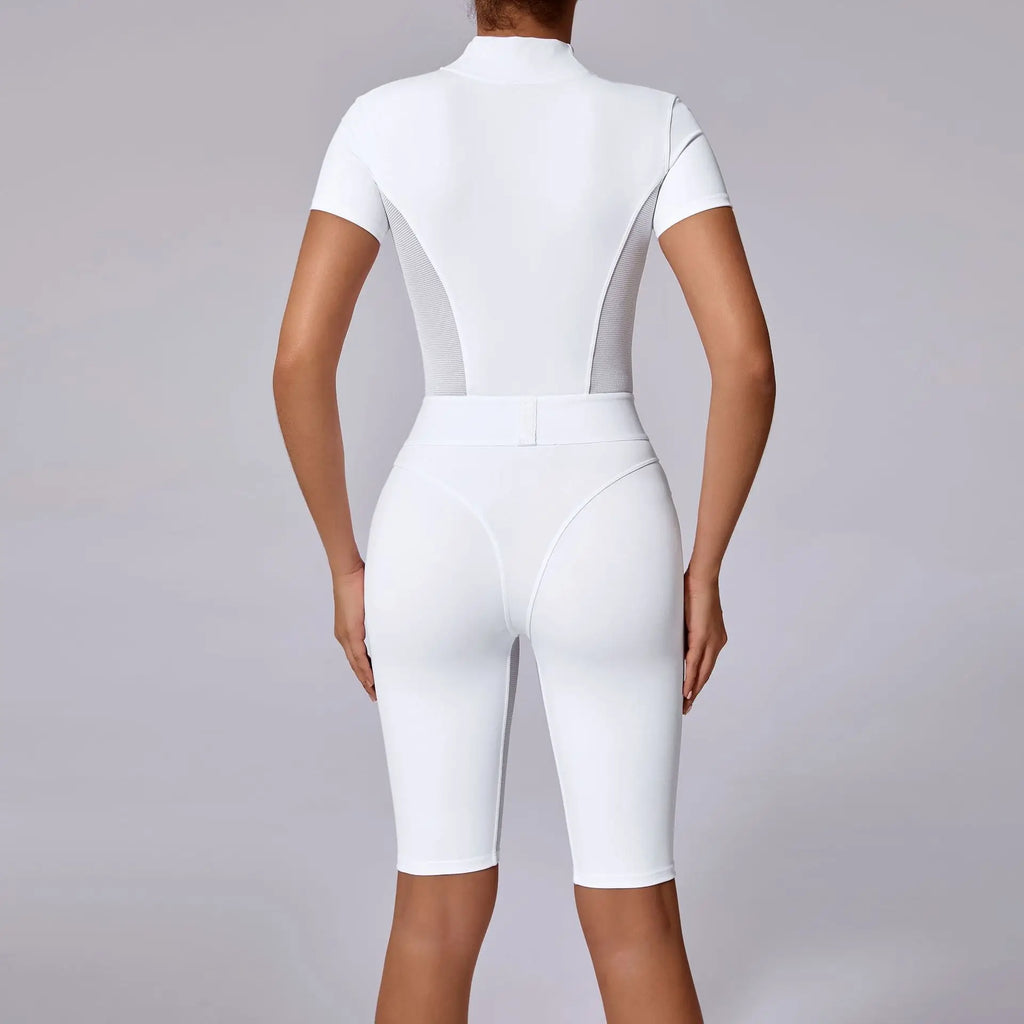 Summer Zipper Workout Rompers Sports Gym Clothing Running - GilloServ
