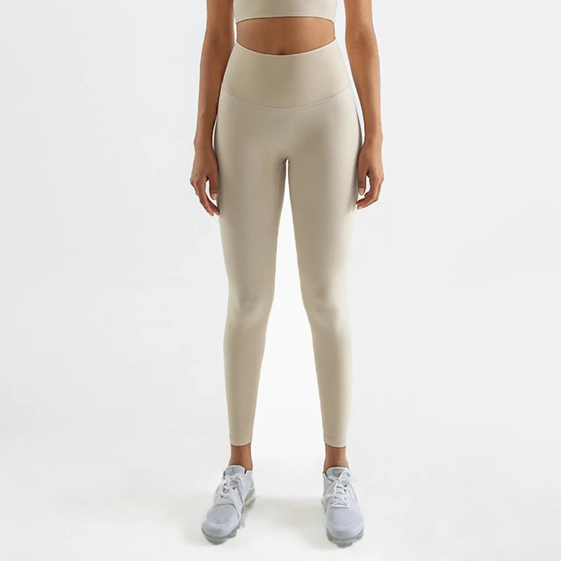 Nylon Leggings Women Yoga Pants Tight High Waist Hidden Pocket - GilloServ