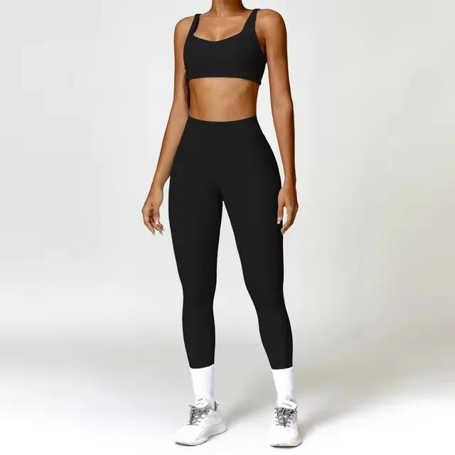 Yoga Set 2PCS Sportswear Workout Clothes Athletic Gym Wear - GilloServ