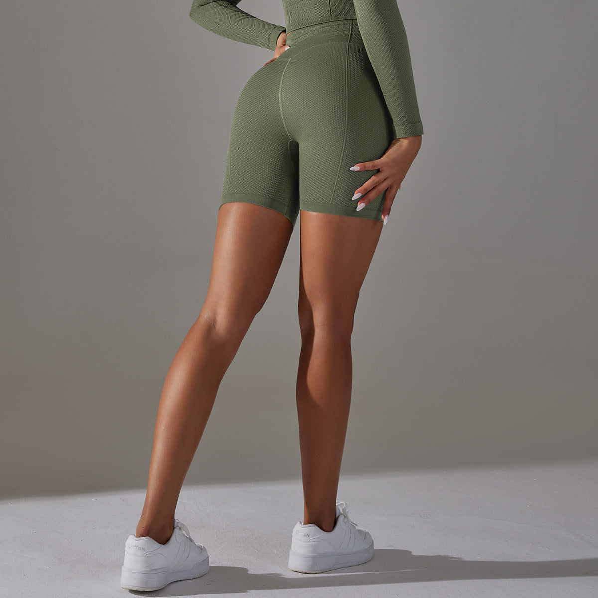Seamless Solid color polka Jacquard High-Waisted - GilloServ