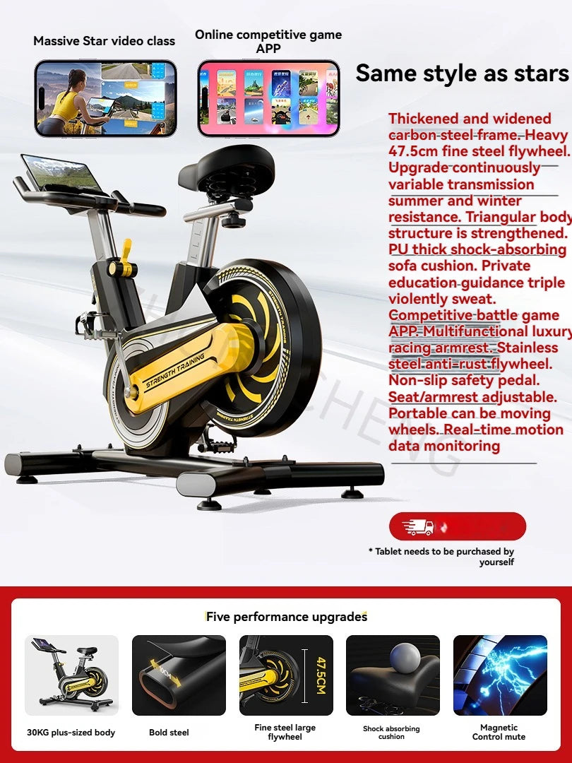 Spinning Bike Household Quiet Indoor Exercise Bike Gym Special Aerobic Weight Loss Equipment - GilloServ
