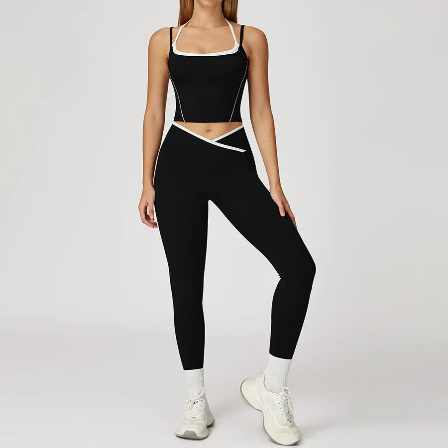 New Yoga Set 2 Pieces Workout Outfits Fitness Sportswear - GilloServ