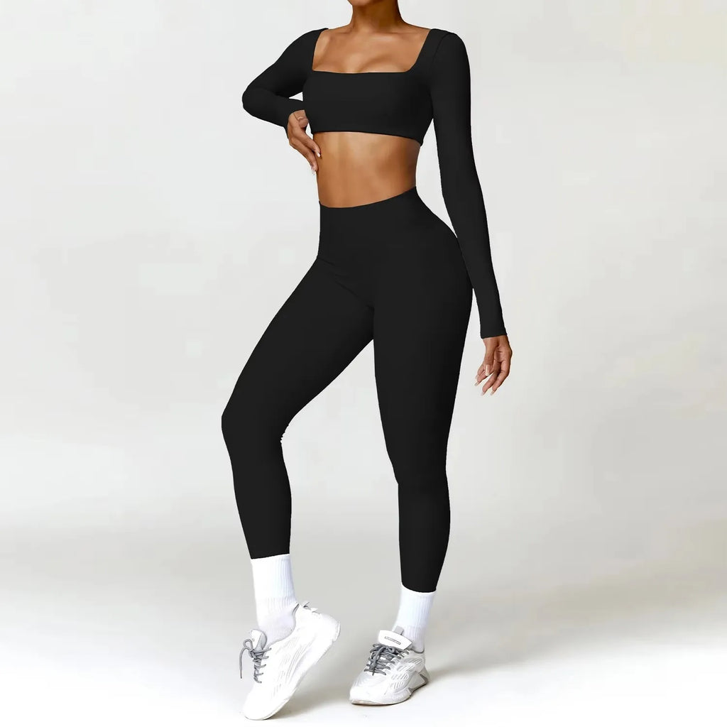 Yoga Set 2PCS Sportswear Workout Clothes Athletic Gym Wear - GilloServ