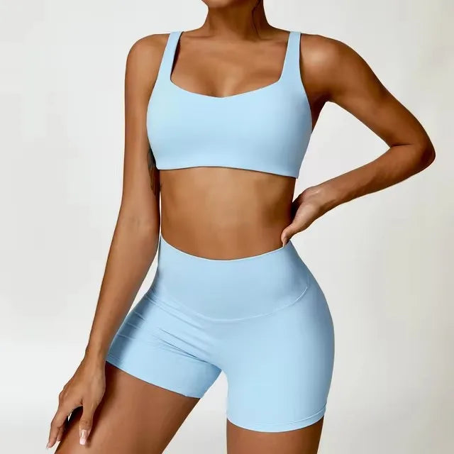 Yoga Set 2PCS Sportswear Workout Clothes Athletic Gym Wear - GilloServ