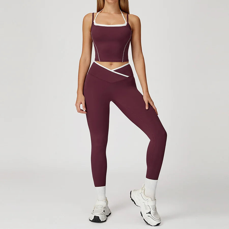 New Yoga Set 2 Pieces Workout Outfits Fitness Sportswear - GilloServ
