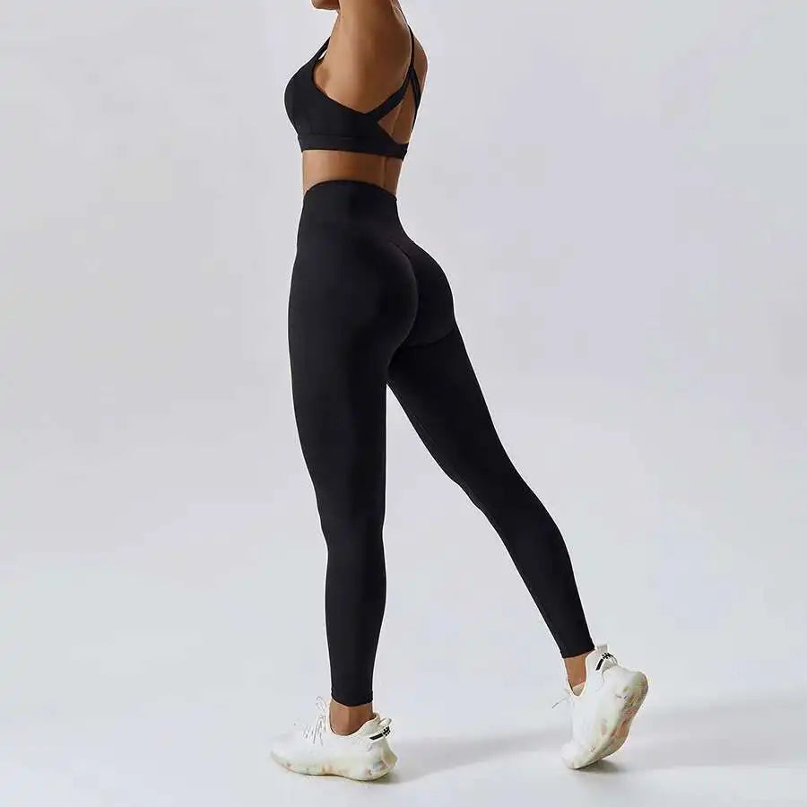 Yoga Set 2 PCS Women Tracksuits Workout Sportswear Gym Fitness - GilloServ