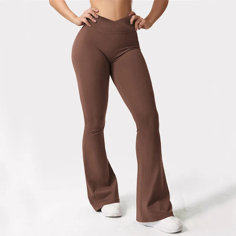 Best Yoga Pants Womens High Waist Hip Lifting Wide Leg Pants - GilloServ