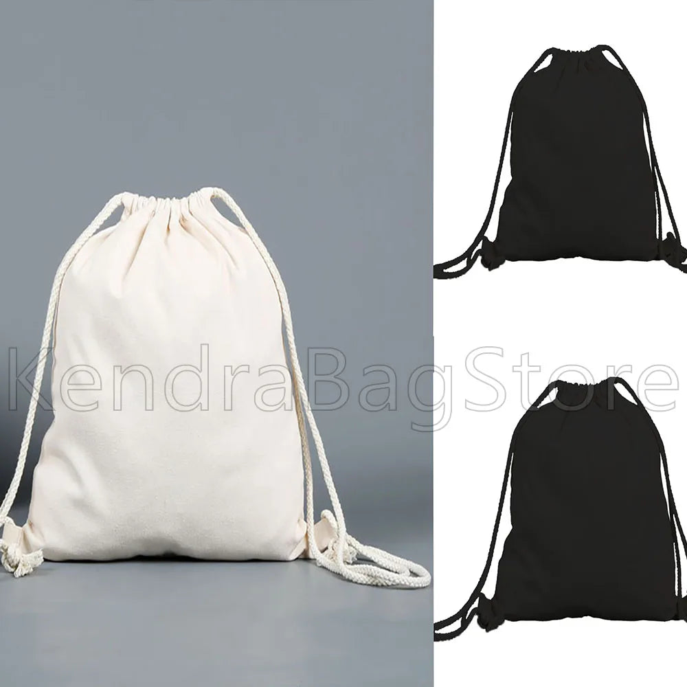 Cute Earrings Print Travel Canvas Drawstring Bags - GilloServ