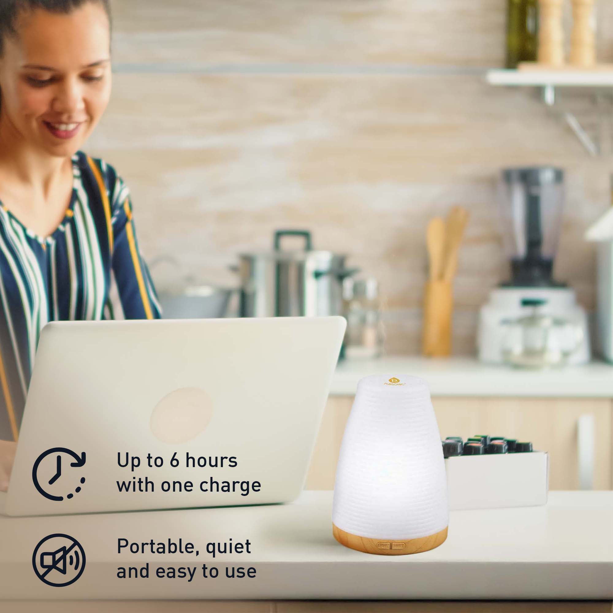 Pursonic Aromatherapy 2 in 1 USB Diffuser