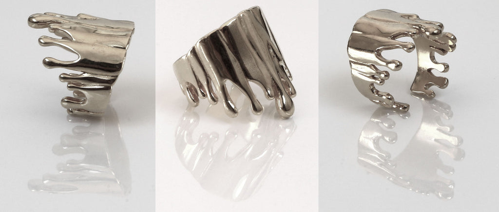 Antonio Wehrli Gravity Paint Drip Ring: Art into Jewelry-18K Gold-22