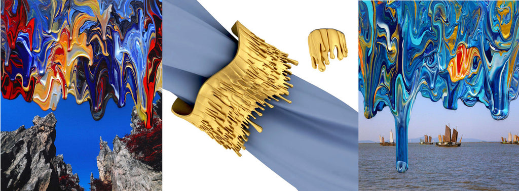 Antonio Wehrli Gravity Paint Drip Bracelet: Art into Jewelry-18K Gold-16