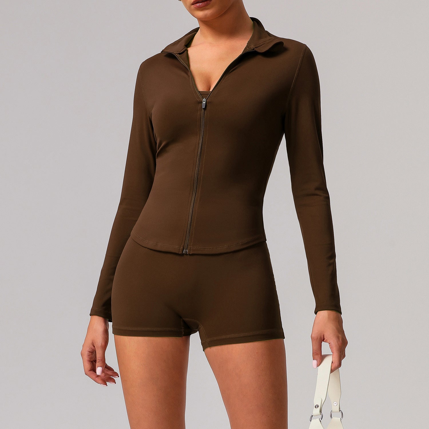 Solid color tight yoga suit quick drying fitness suit outdoor - GilloServ