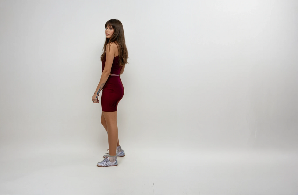 Women's Lyocell/Wool Sports Shorts - Burgundy - GilloServ