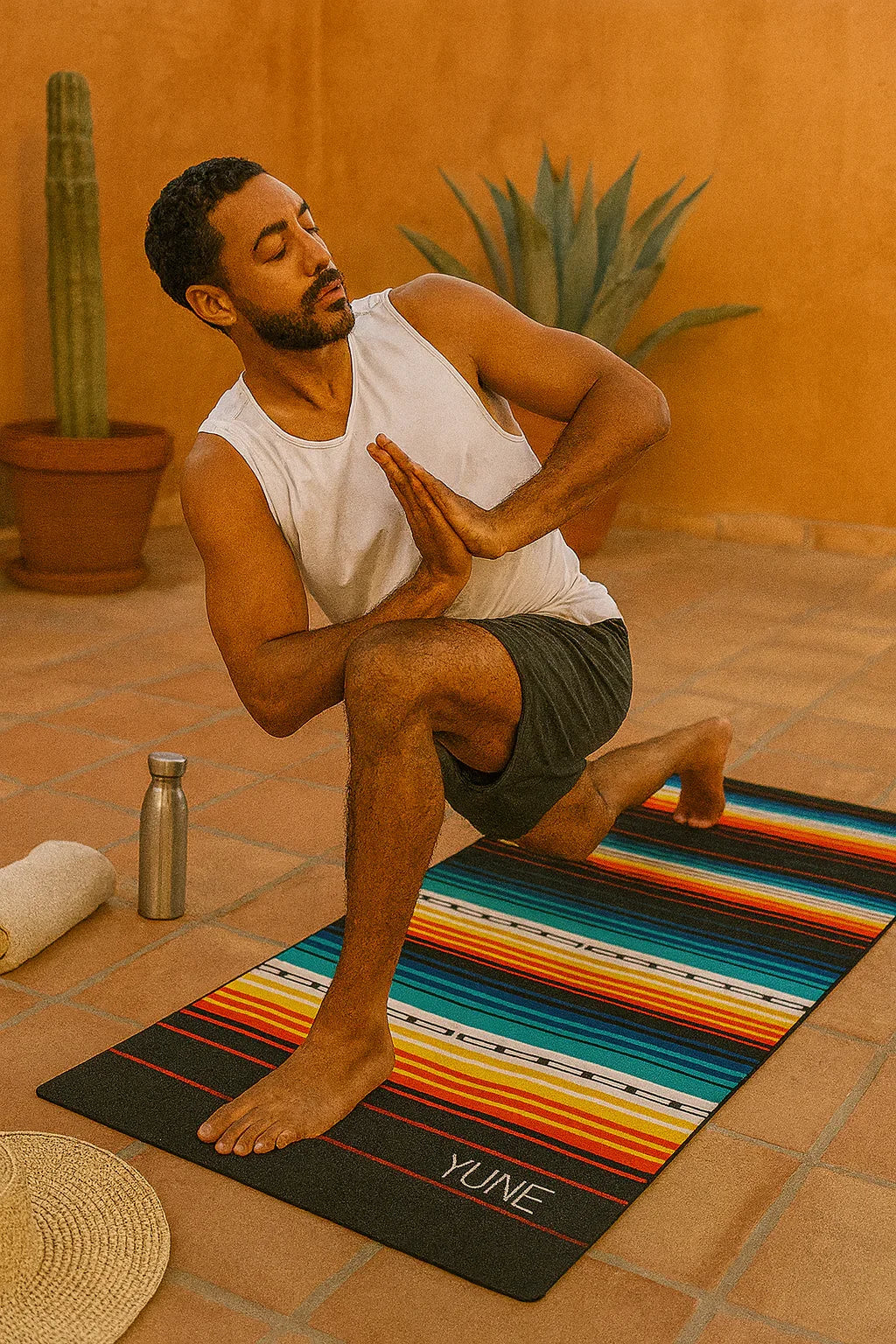 Yoga Mat | 6mm Thick | Striped | Non-Slip |