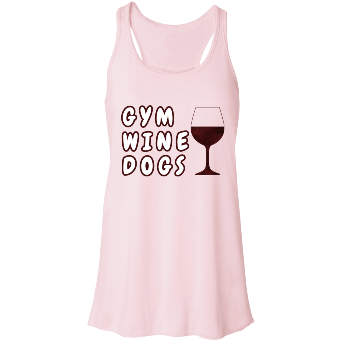 Flowy Racerback Tank Gym, Wine, Dogs - GilloServ