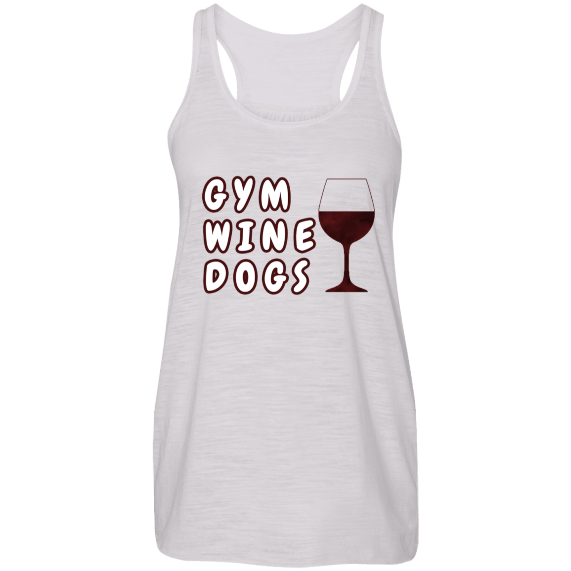 Flowy Racerback Tank Gym, Wine, Dogs - GilloServ