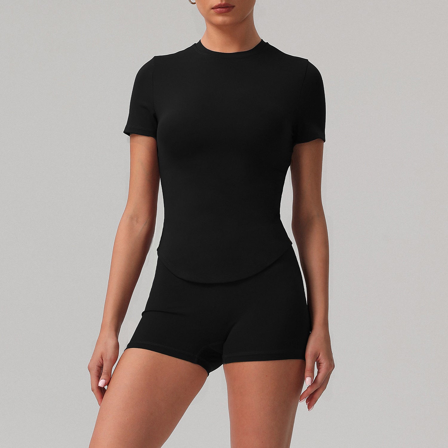 Solid color tight yoga suit quick drying fitness suit outdoor - GilloServ
