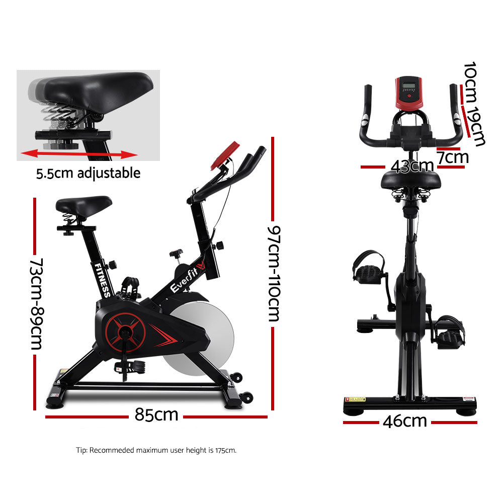 NNEDSZ Spin Bike Exercise Bike Flywheel Cycling Home Gym Fitness Adjustable-1