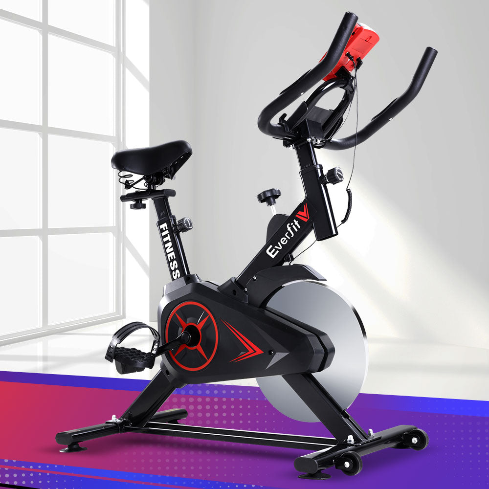 Everfit Spin Bike Exercise Bike Flywheel Cycling Home Gym Fitness Adjustable-0