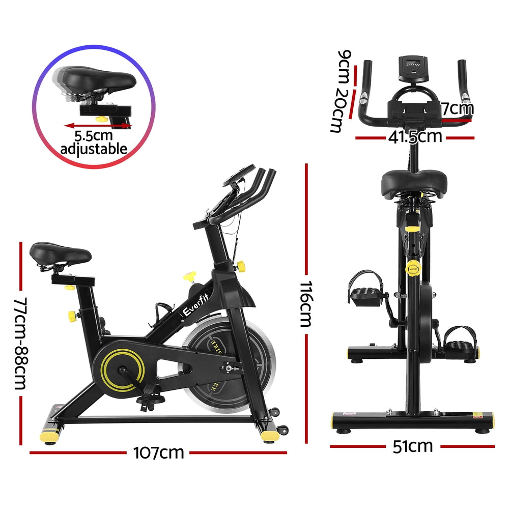 NNEDSZ Spin Bike Exercise Bike Cardio Gym Bluetooth APP Connectable - GilloServ