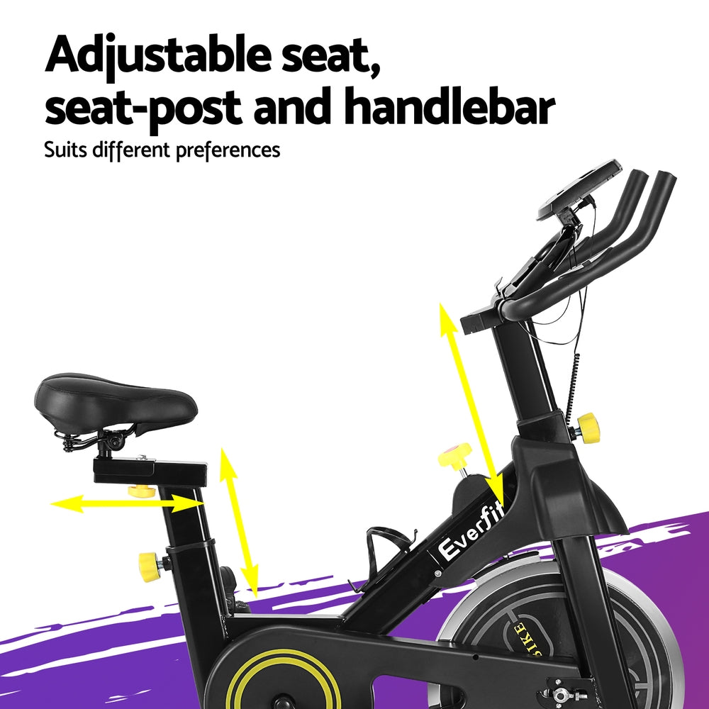 Everfit Spin Bike Exercise Bike Cardio Gym Bluetooth APP Connectable - GilloServ