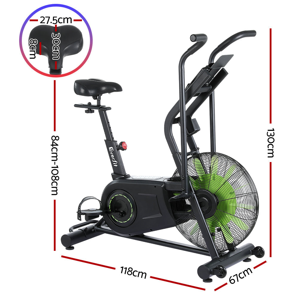 Everfit Air Bike Dual Action Exercise Bike Fitness Home Gym Cardio - GilloServ
