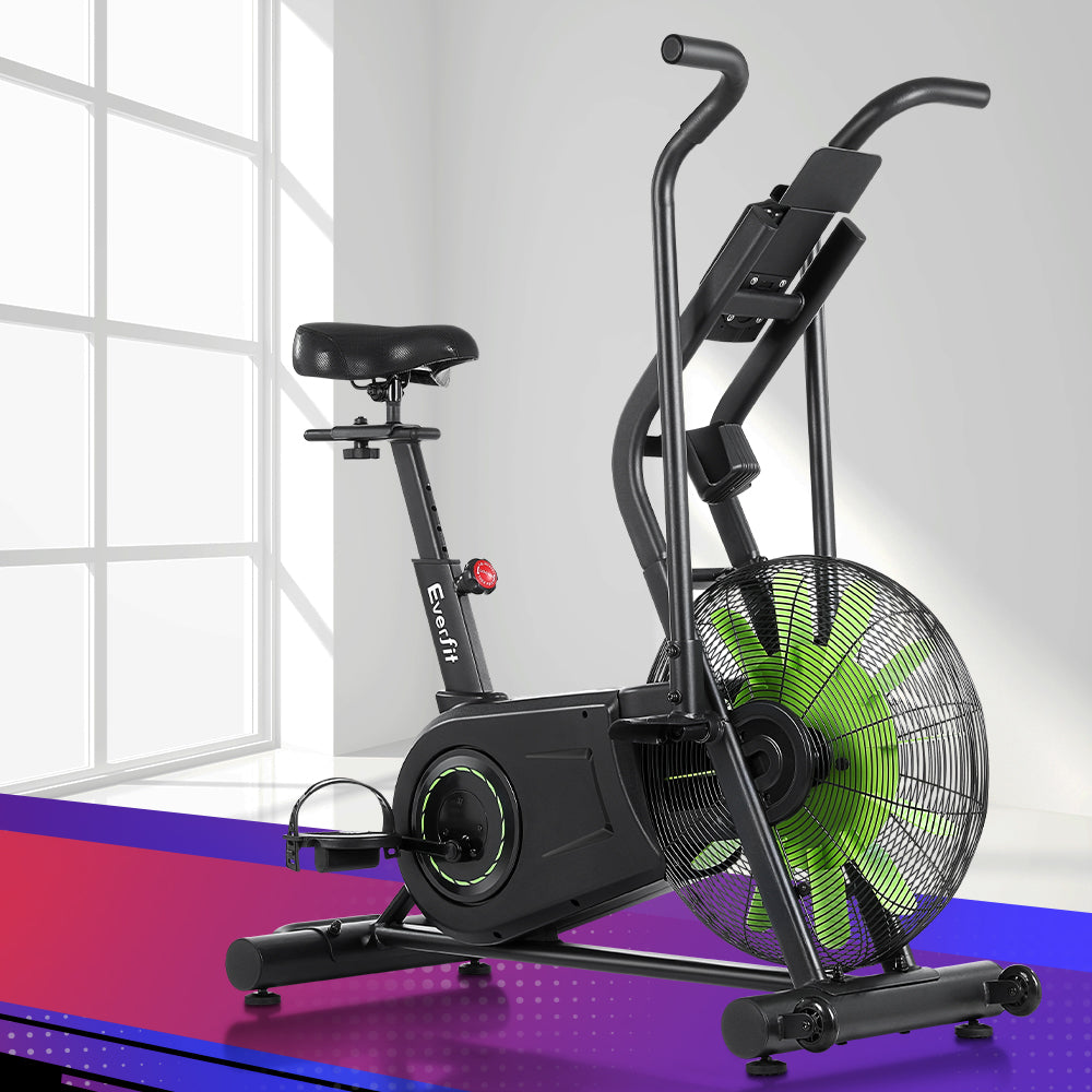 NNEDSZ Air Bike Dual Action Exercise Bike Fitness Home Gym Cardio - GilloServ