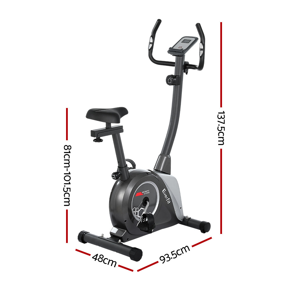 Everfit Magnetic Exercise Bike Upright Bike Fitness Home Gym Cardio - GilloServ