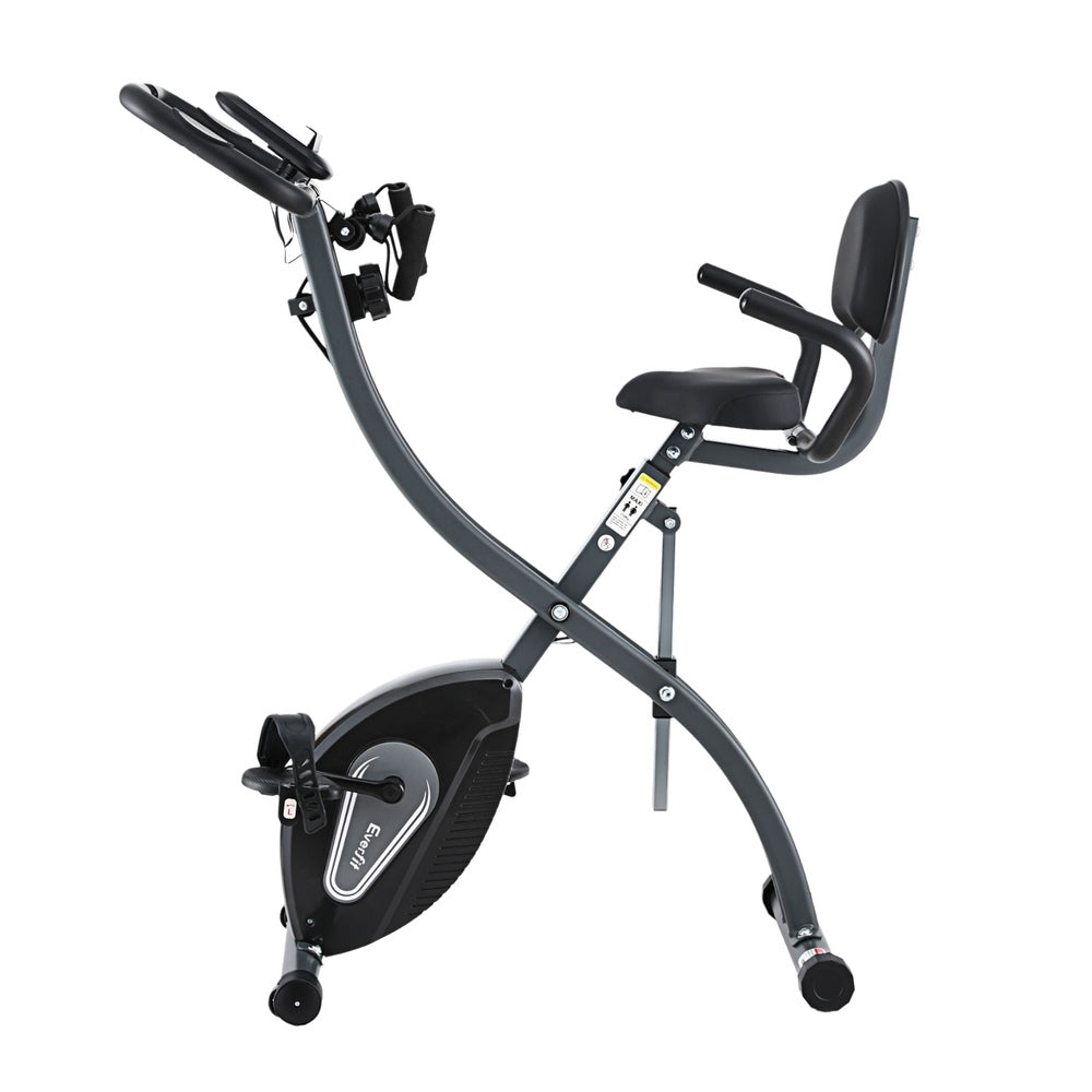 Everfit Folding Exercise Bike Magnetic X-Bike Aerobic Trainer Indoor Cycling - GilloServ
