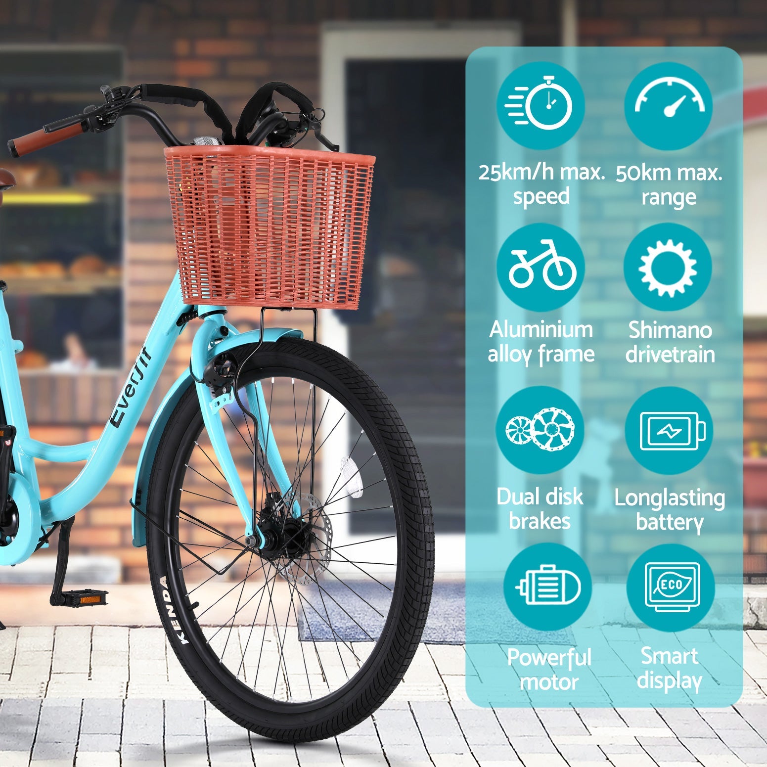 NNEDSZ 26" Electric Bike City Bicycle eBike e-Bike Commuter w/ Battery BL-3